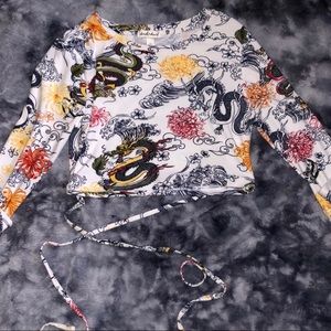 Long sleeve Dragon crop 🤍🐉